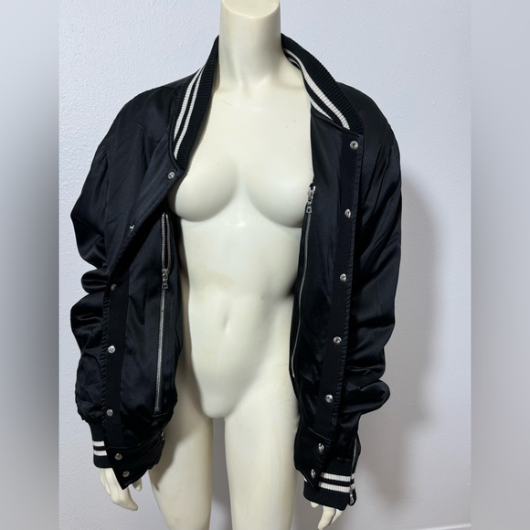 EUC Amiri Lovers Silk Striped Embroidered Bomber Jacket - Picture 8 of 16